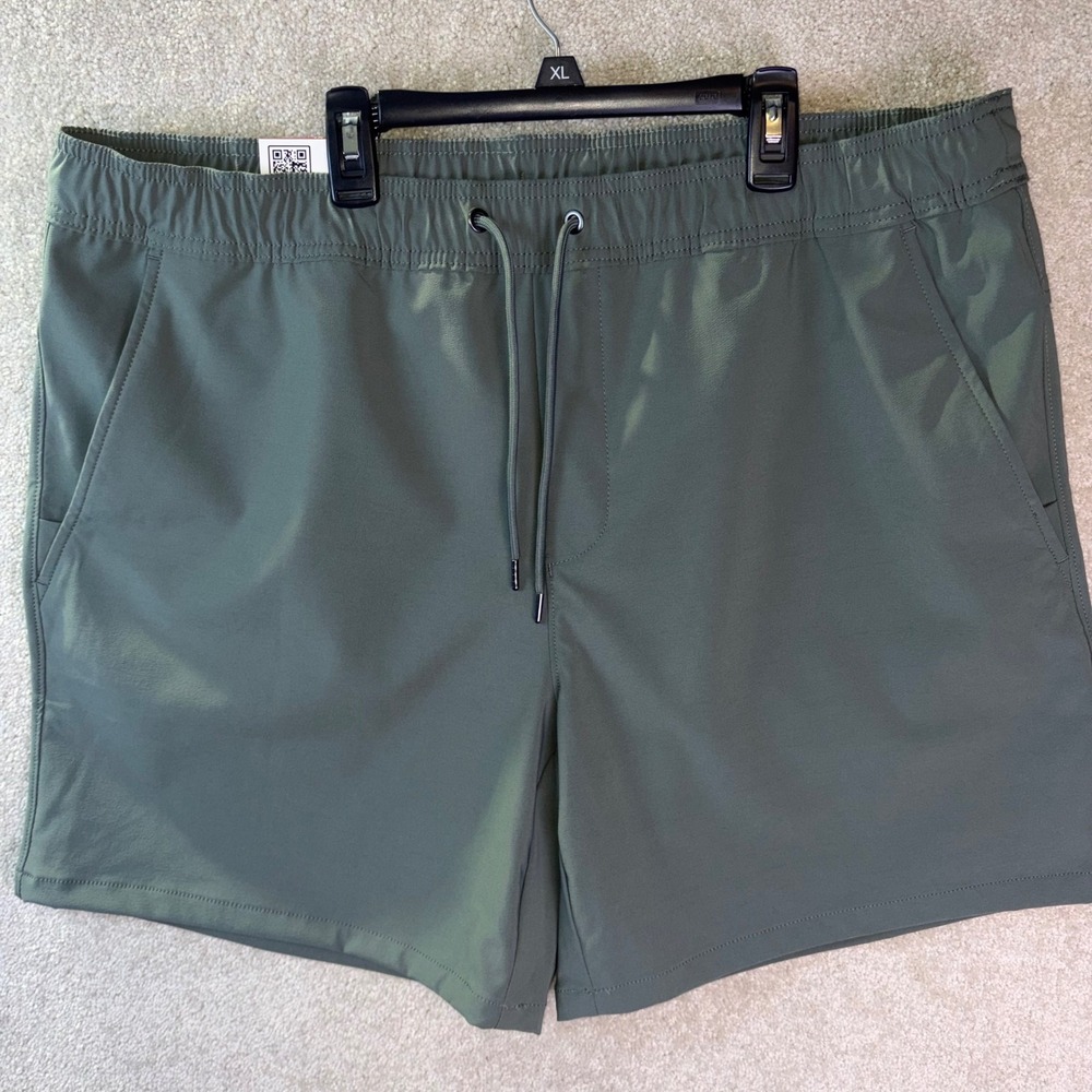 Member's Mark Tech Short Mens XL Olive Green UPF 30 Wicking Beach Boat Sport NEW